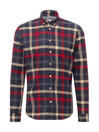 Hemd 'Dean' sand / dunkelblau / rot