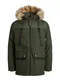 JACK & JONES Parka ''''Rocket'''' hellbraun / schwarz / oliv