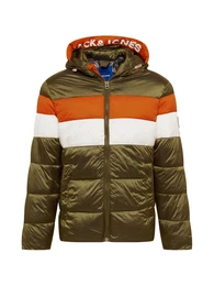 Jacke ''''Paxson'''' oliv / weiß / dunkelorange