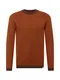 NOWADAYS Pullover dunkelbraun / orange