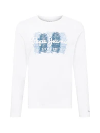 Pepe Jeans Shirt ''''SEBASTIAN'''' weiß / taubenblau / dunkelblau