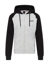 Sweatjacke schwarz / hellgrau
