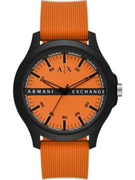 Uhr orange / schwarz / weiß
