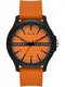 ARMANI EXCHANGE Uhr orange / schwarz / weiß