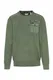 CAMP DAVID Pullover mit Tasche und Rcken-Artwork oliv