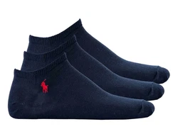 Polo Ralph Lauren Socken Ghost Ped 3er Pack marine/dunkelrot