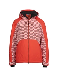 Outdoorová bunda červená / bílá