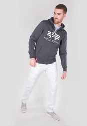 ALPHA INDUSTRIES Sweatjacke creme/grau