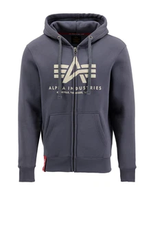 ALPHA INDUSTRIES Sweatjacke creme/grau