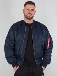 ALPHA INDUSTRIES Jacke 'MA-1' nachtblau/orange