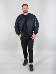 ALPHA INDUSTRIES Jacke 'MA-1' nachtblau/orange