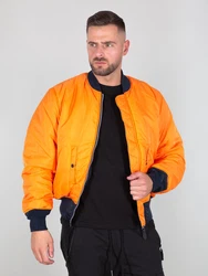 ALPHA INDUSTRIES Jacke 'MA-1' nachtblau/orange