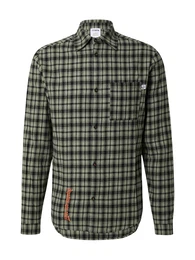Hemd 'Marek' khaki / schwarz