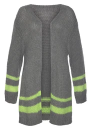 Kardigan čedičová šedá / jablko