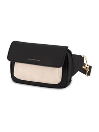 Pojasna torbica 'Visby Cream Black' boja pijeska / crna
