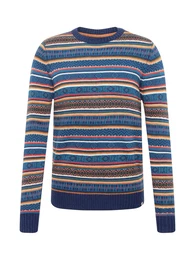 Pullover navy / orange / rot / braun / oliv