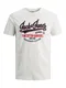 JACK & JONES T-Shirt rot / schwarz / weiß