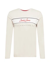 Shirt ''''Leo'''' hellgrau / rot / schwarz / wei
