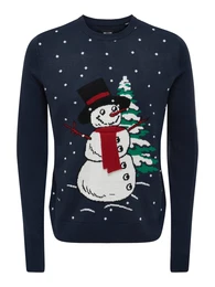 Pullover ''''Let it snow'''' weiß / rot / grün / schwarz / nachtblau