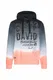 CAMP DAVID Dip Dye Hoodie mit Logo Rubber Print orange / dunkelblau
