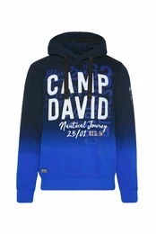 Dip Dye Hoodie mit Logo Rubber Print blau / dunkelblau
