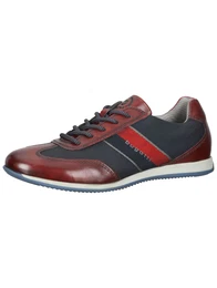 Schnrschuh navy / rot / burgunder
