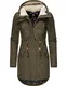 Ragwear Funkcionalen plašč ''''Elsie''''  oliva / rjava