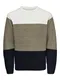 Only & Sons Pullover ''''Kerem'''' wei / navy / schlammfarben