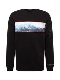 Sweatshirt ''''Copertina'''' schwarz / weiß / hellblau / navy