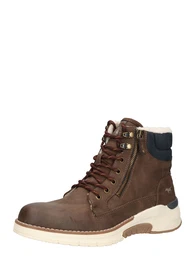 Schnürboots nachtblau / mokka