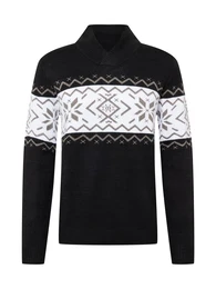 Pullover schwarz / weiß / braun
