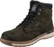 MUSTANG Schnürboots oliv / schwarz / grau