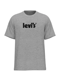LEVI'S Shirt 'SS Relaxed Fit Tee' graumeliert / schwarz
