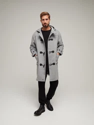 ABOUT YOU x Kevin Trapp Mantel Noel graumeliert