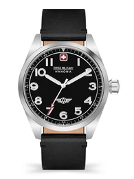 SWISS MILITARY HANOWA Analoguhr schwarz / silber