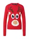 VERO MODA Pulover ''''Jingledeer''''  crvena / bijela / crna / smeđa