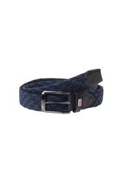 Stoffgürtel blau / schwarz
