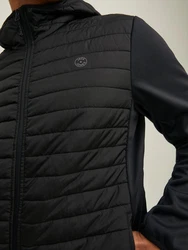 Jack & Jones Blouson Softshell Stepp Jacke mit Kapuze JJEMULTI schwarz