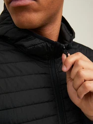 Jack & Jones Blouson Softshell Stepp Jacke mit Kapuze JJEMULTI schwarz