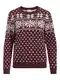 VILA Pulover ''''Flake''''  bordo / bela