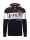 CAMP DAVID Pullover dunkelblau / weiß / hellorange / taubenblau / rauchgrau