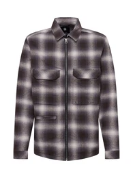 Jacke dunkelbraun / weiß