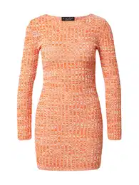 In The Style Úpletové šaty 'Saffron' oranžová / bílá