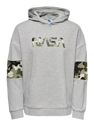 Sweatshirt ''''Nasa'''' graumeliert / khaki / oliv / dunkelgrün