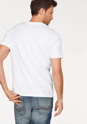 TOM TAILOR T-Shirt hellgrau/weiß