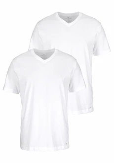 TOM TAILOR T-Shirt hellgrau/weiß