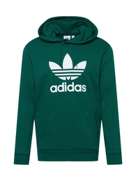 Sweatshirt weiß / dunkelgrün