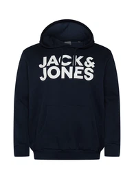Plus Sweatshirt 'Ecorp' dunkelblau / wei