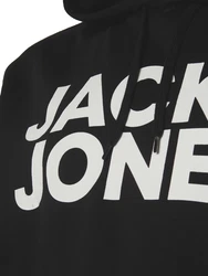 Jack & Jones Plus Sweatshirt 'JJEcorp' schwarz/wei