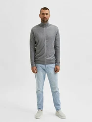 SELECTED HOMME Strickjacke 'Berg' grau
